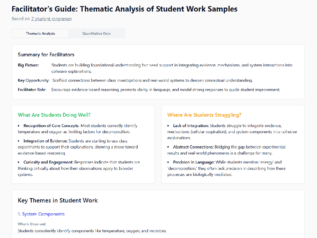 Eddo classroom insight themes used to support instructional collaboration